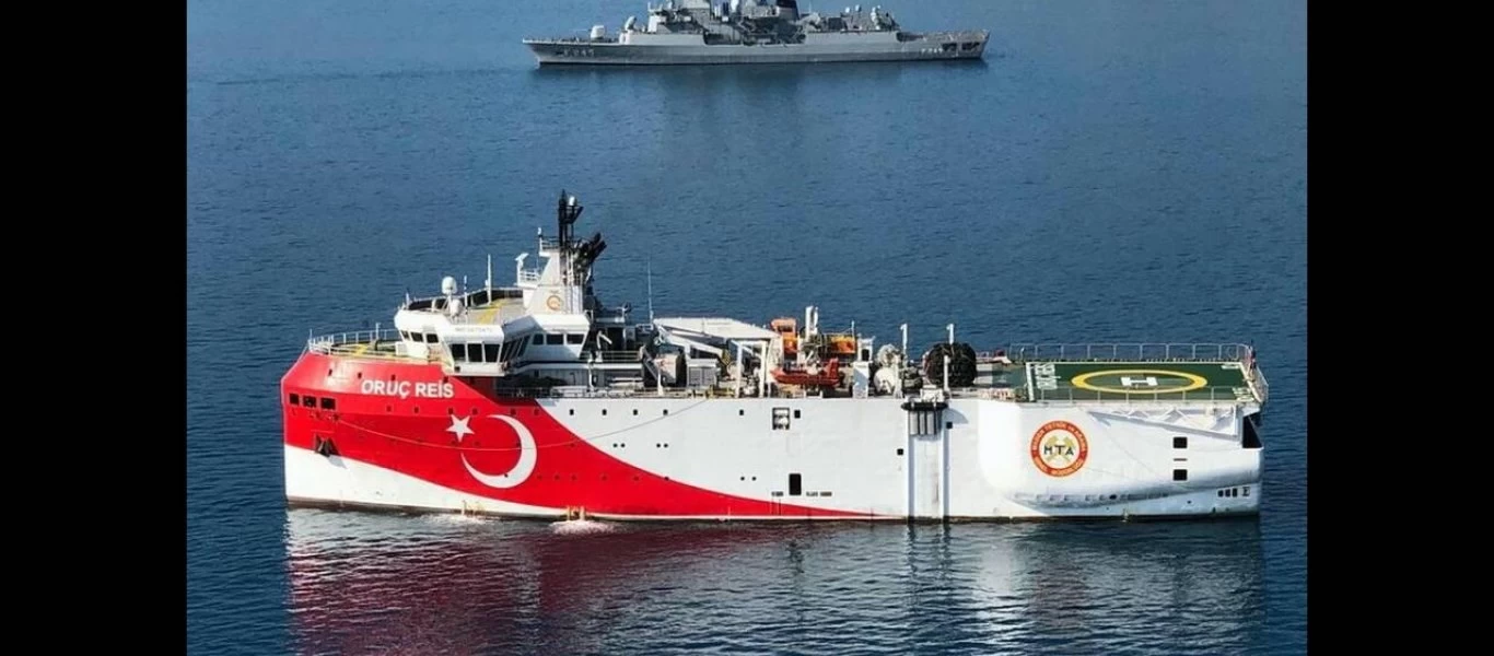 Το Oruc Reis ξανά σε πορεία ερευνών (χάρτης)